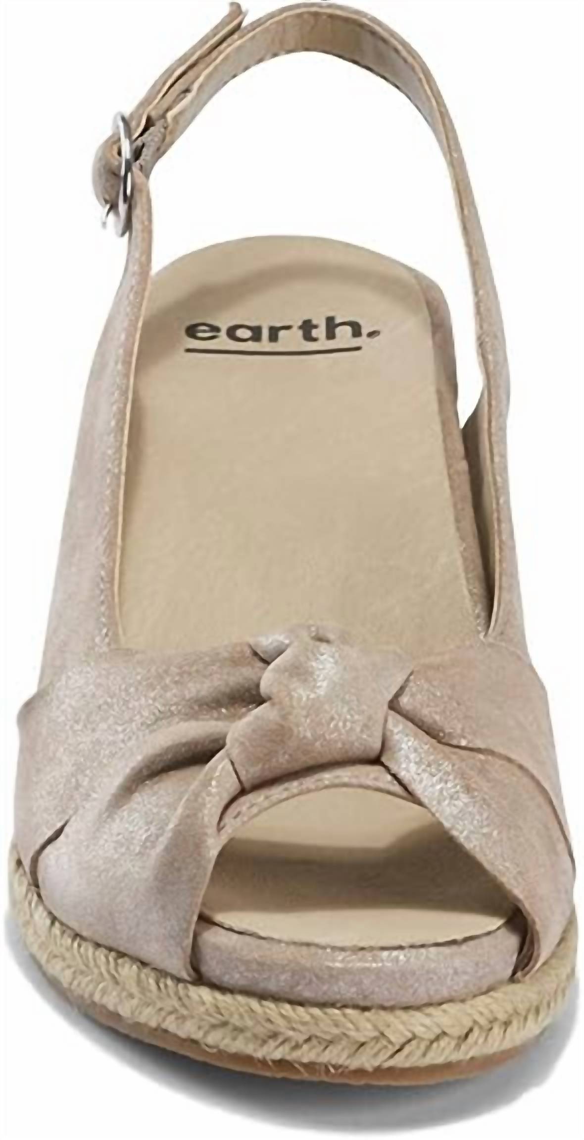 Женские сандалии-бермуды Thara на платформе в цвете бледно-розовый Earth — фото 4