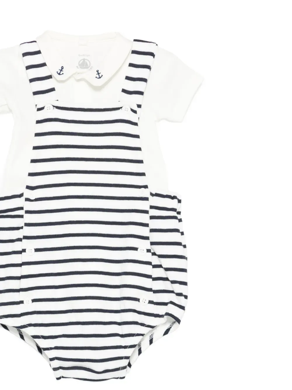 Полосатые шорты (набор из двух штук) Petit Bateau, белый — фото 3