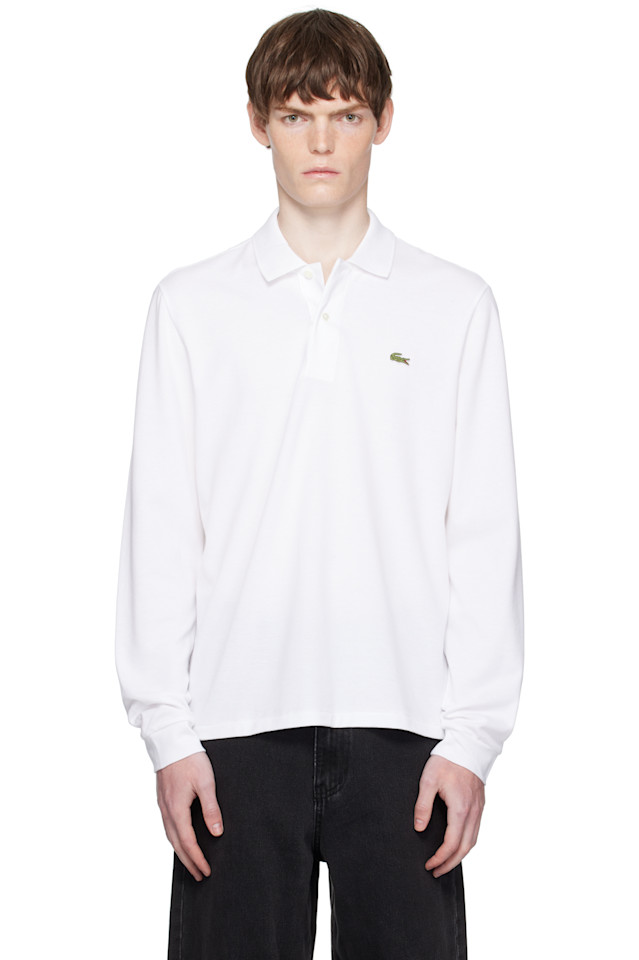 

Классическое поло с длинным рукавом, размер L.12.12 Lacoste, белый