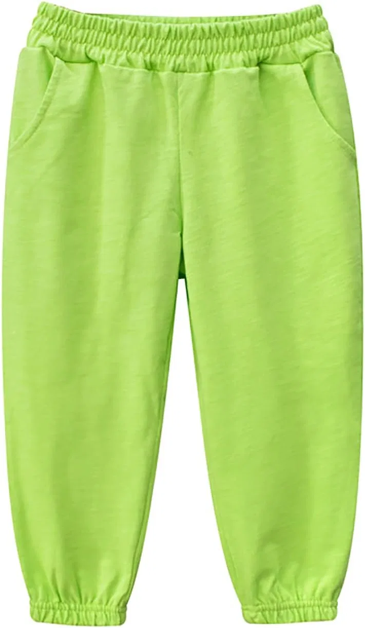 Детские спортивные брюки, мягкие, однотонные, Light Green