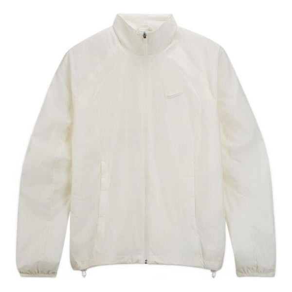 

Куртка x nocta drake solid color zipper stand collar jacket 'white' Nike, белый