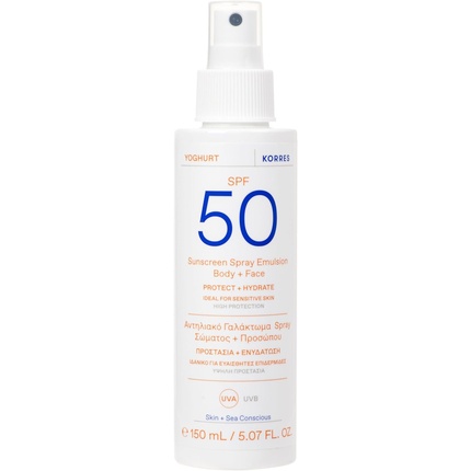 

YOGHURT Спрей-эмульсия для тела и лица SPF50 150 мл Korres