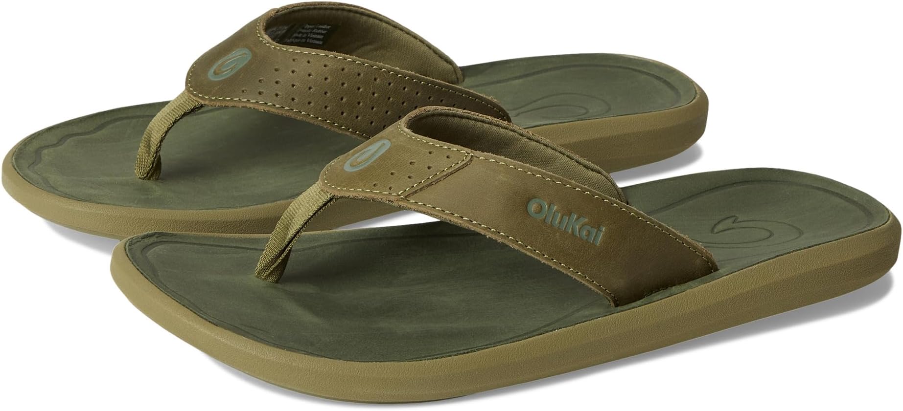 

Сандалии OluKai Men's Pili, Desert Moss/Deep Green
