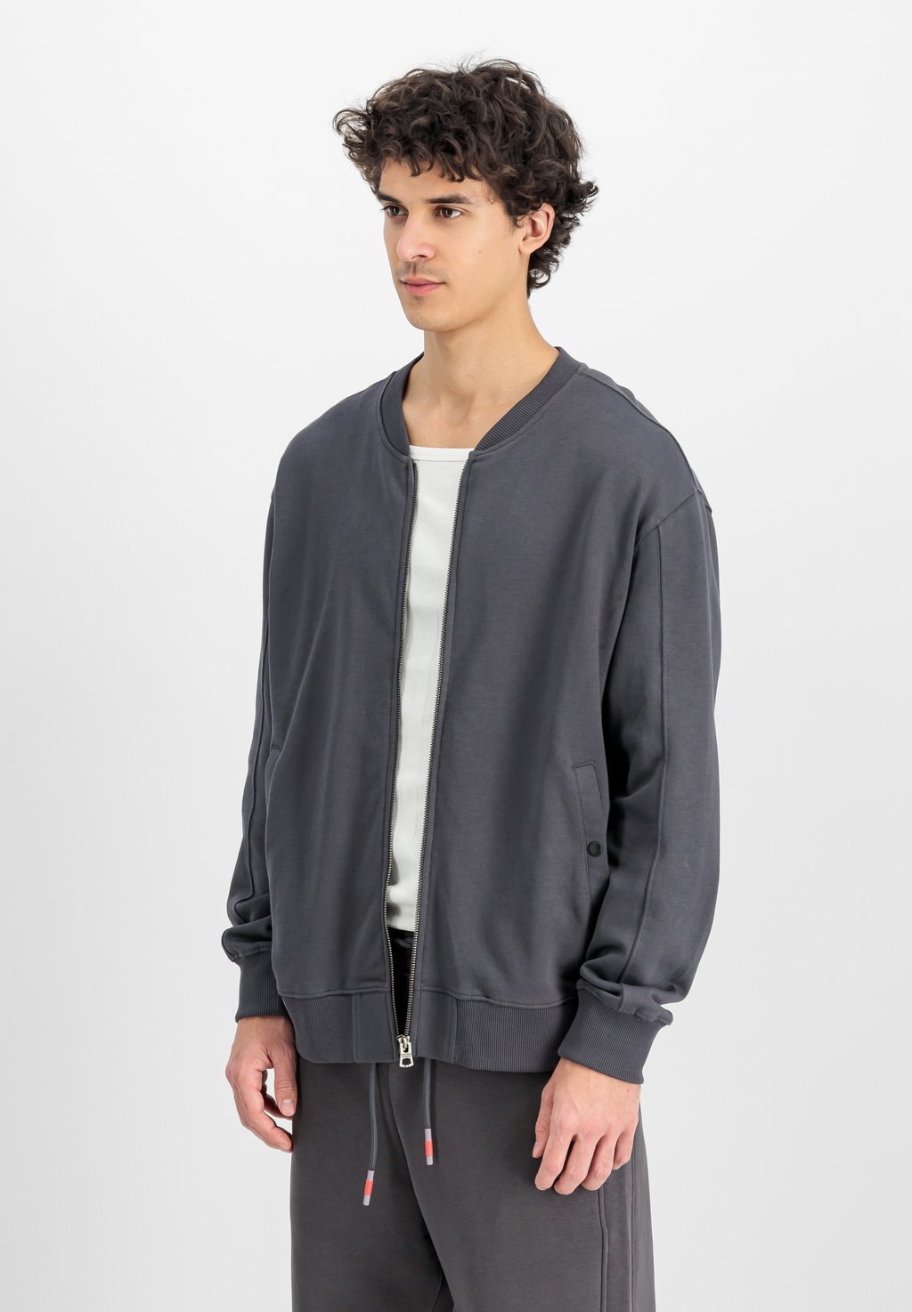 

Куртка-бомбер STUDIO EDITION - Zip-up sweatshirt Alpha Industries, серый