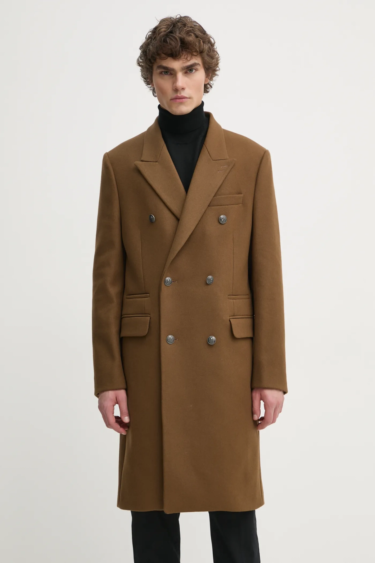 

Шерстяное пальто The Kooples, коричневый
