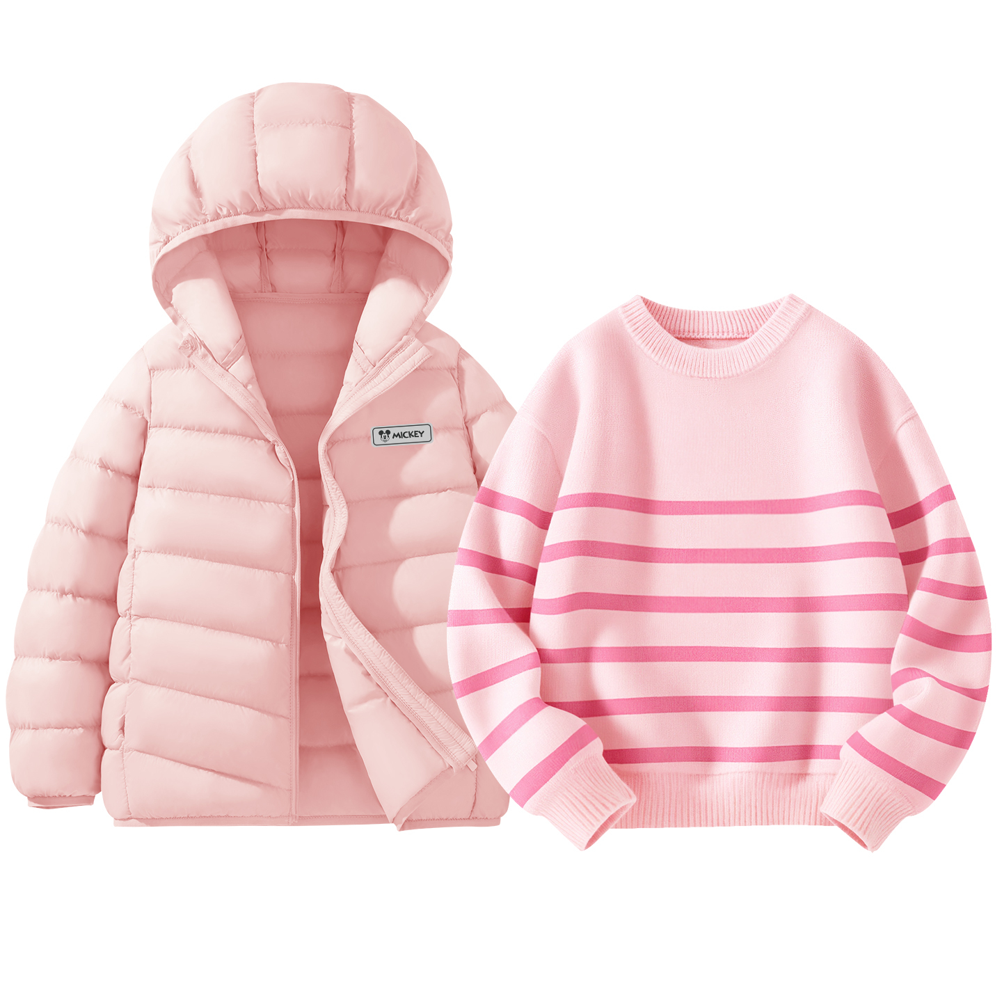 Детский спортивный комплект Casual Sportswear 2 Piece Set Disney, [thickened and fleece-lined]di h square hook-and-loop k taro фиолетовый+solid color фиолетовый — фото 3