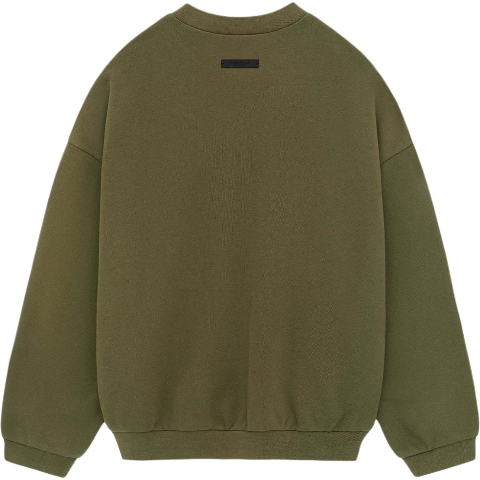 Флисовая толстовка с круглым вырезом Fear of God Essentials 'Military' — фото 2