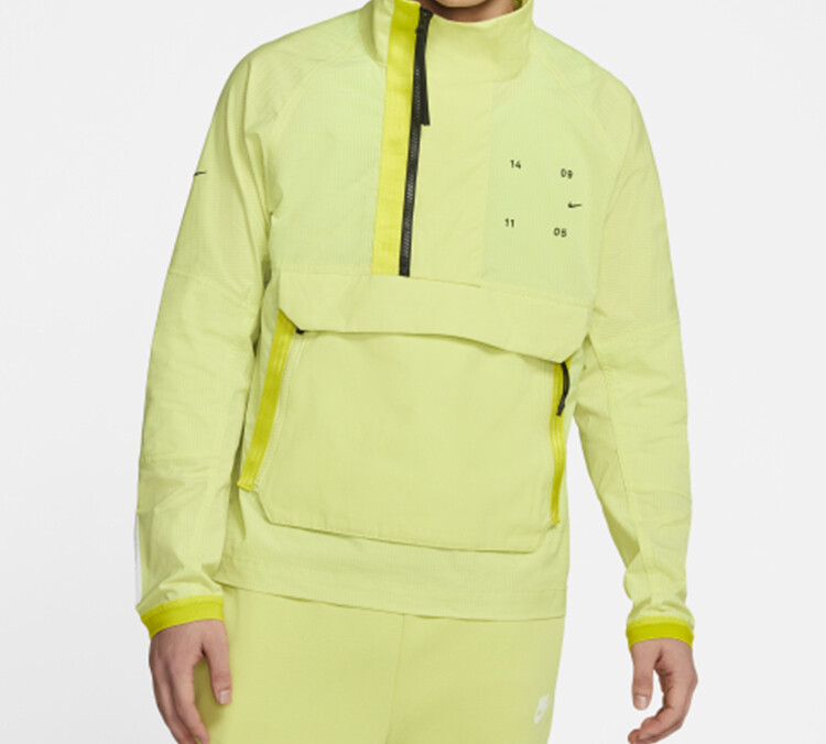 Куртка мужская уличная неоново-зеленая Nike, зеленый — фото 4