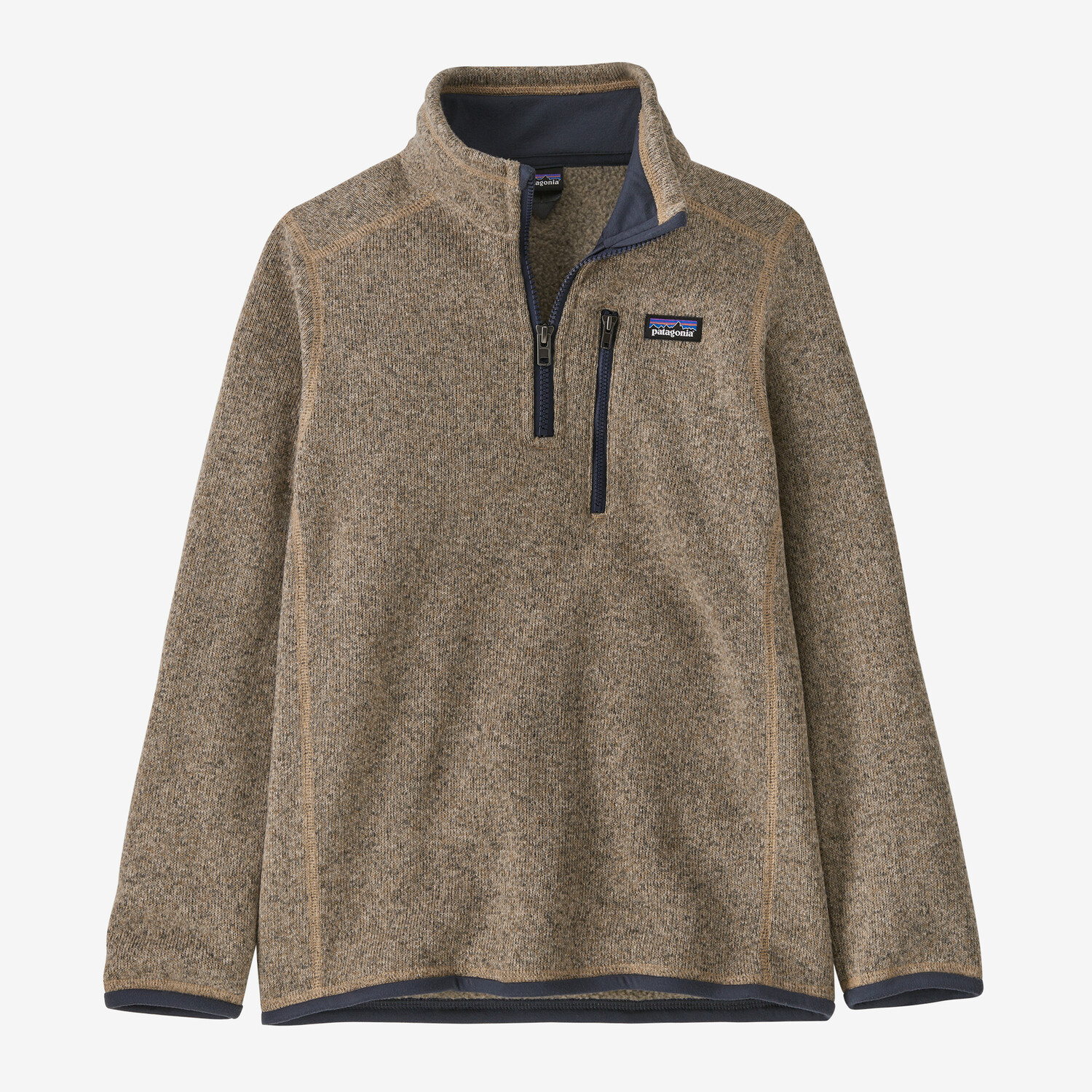 

Детский флисовый свитер с молнией 1/4 Patagonia, цвет Oar Tan