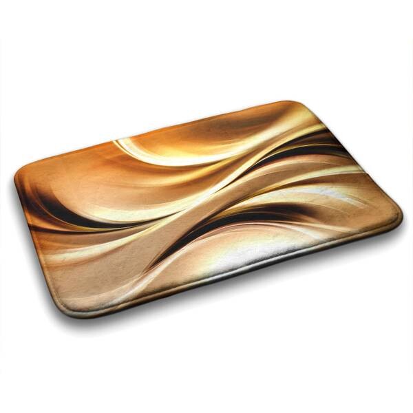 

Коврик для ванной Tulup Goldene Abstraktion, 90x1x90 см, оранжевый