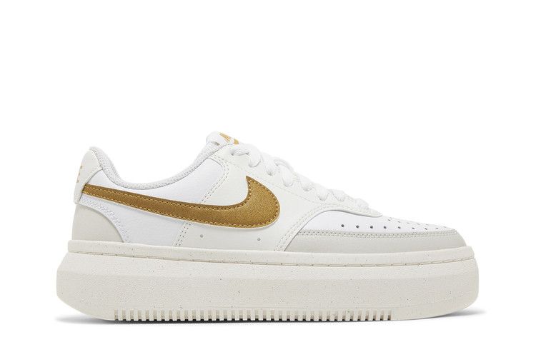 Кроссовки Nike Wmns Court Vision Alta 'Sail Metallic Gold', кремовый — фото 2