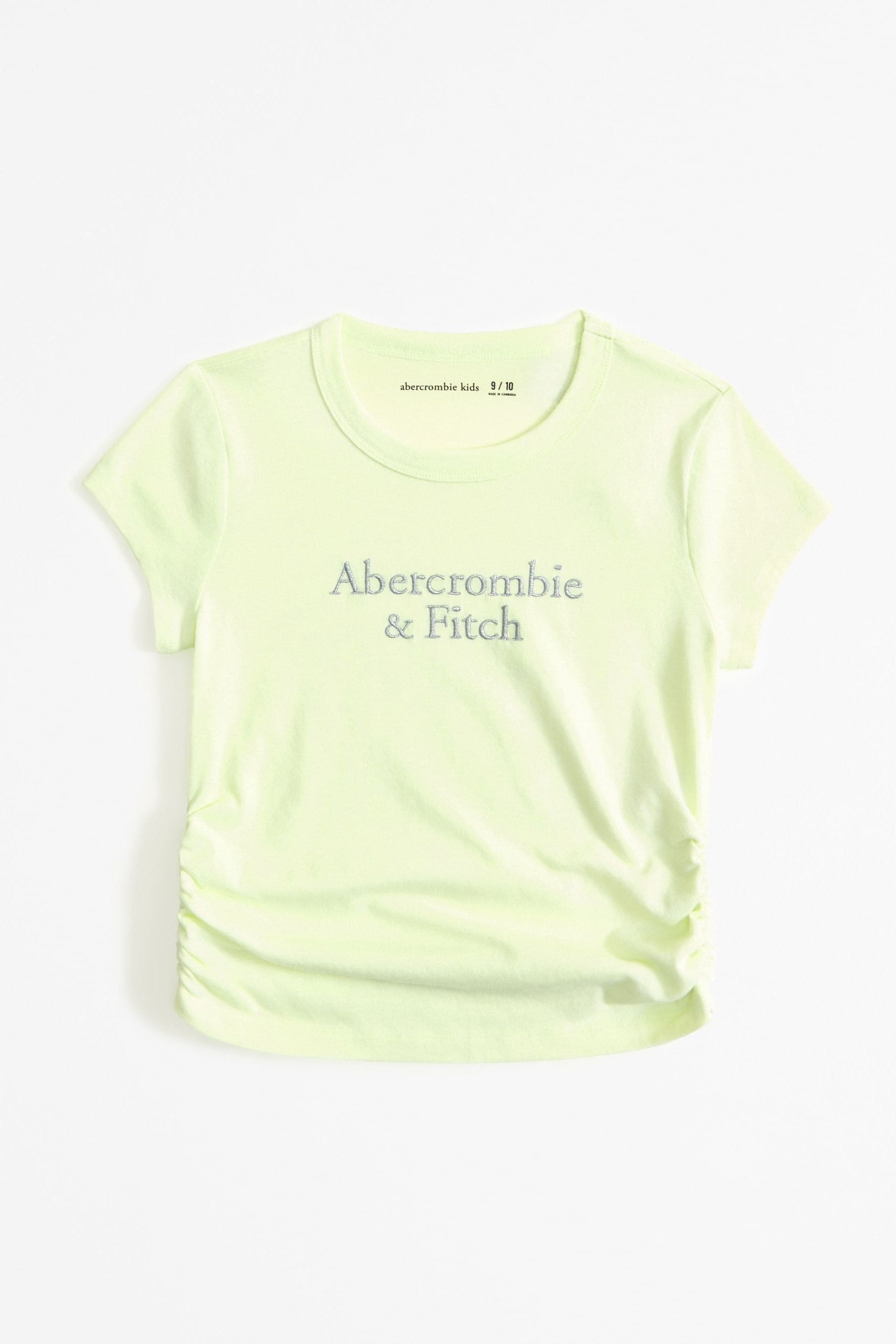 

Детская короткая футболка с короткими рукавами Abercrombie & Fitch, желтый