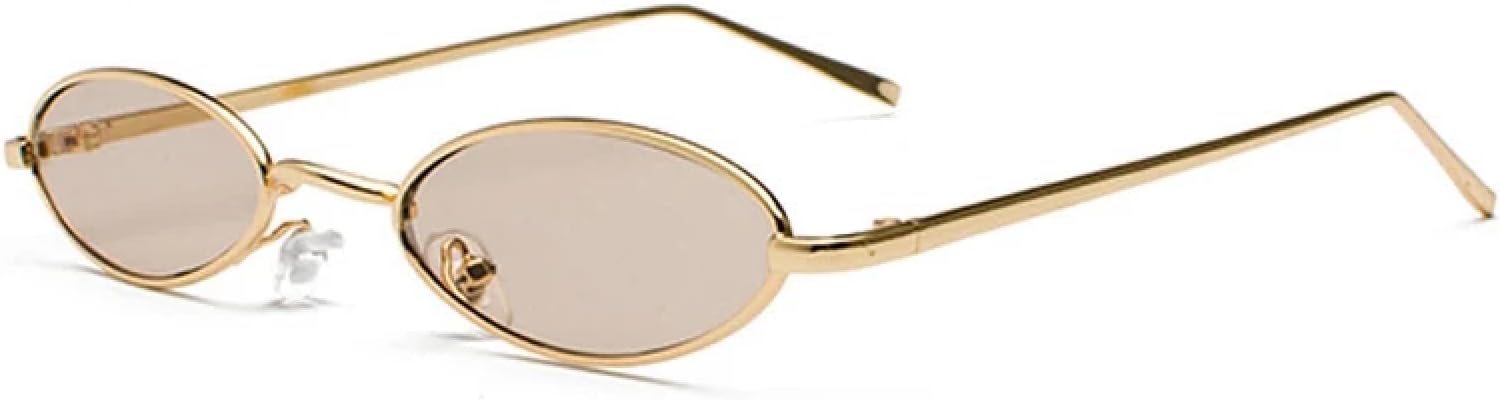 

Солнцезащитные очки с защитой от УФ-излучения UV400 | Красные, маленькие, овальные, круглые, металлические | Для женщин и мужчин, для занятий спортом на открытом воздухе и вождения DSVIGF, C12 Gold-brown