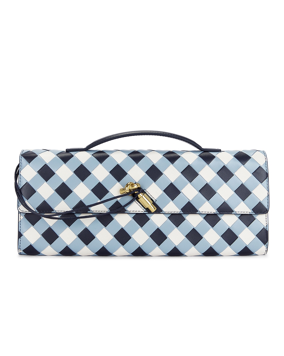 

Клатч Andiamo Bottega Veneta, Abyss, Ice White, & Muse Brass