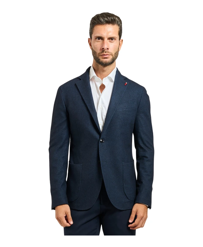 

Синий однобортный пиджак с нагрудными карманами. Mulish, синий