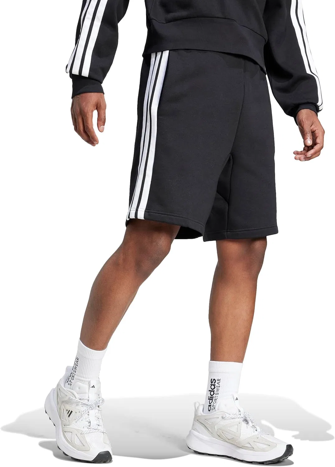 Шорты мужские 3-Stripes adidas, черные/белые — фото 2