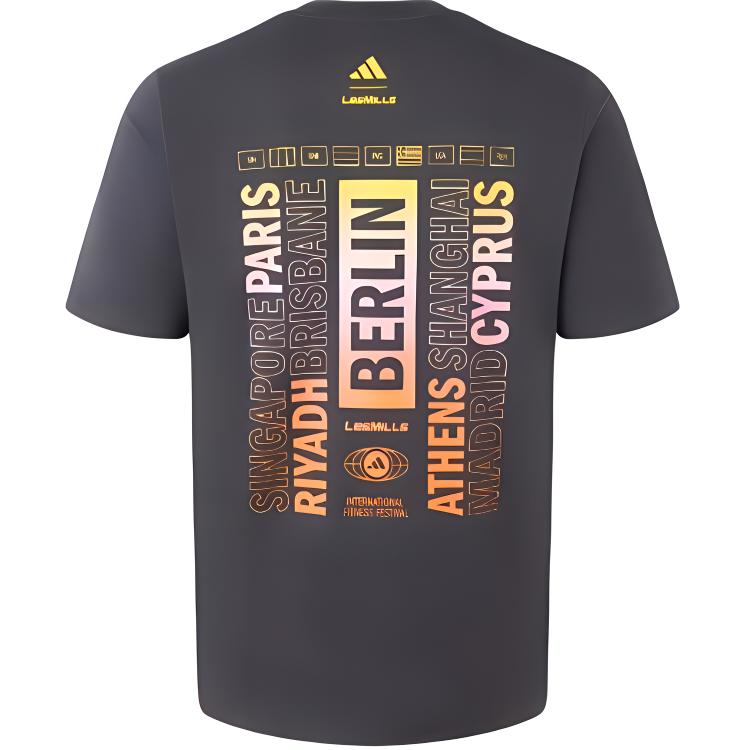 Футболка X LES MILLS Unisex Carbon Black Adidas — фото 3