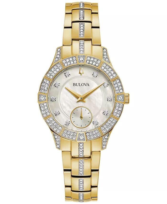 

Женские часы Phantom с золотистым браслетом из нержавеющей стали, 31 мм Bulova