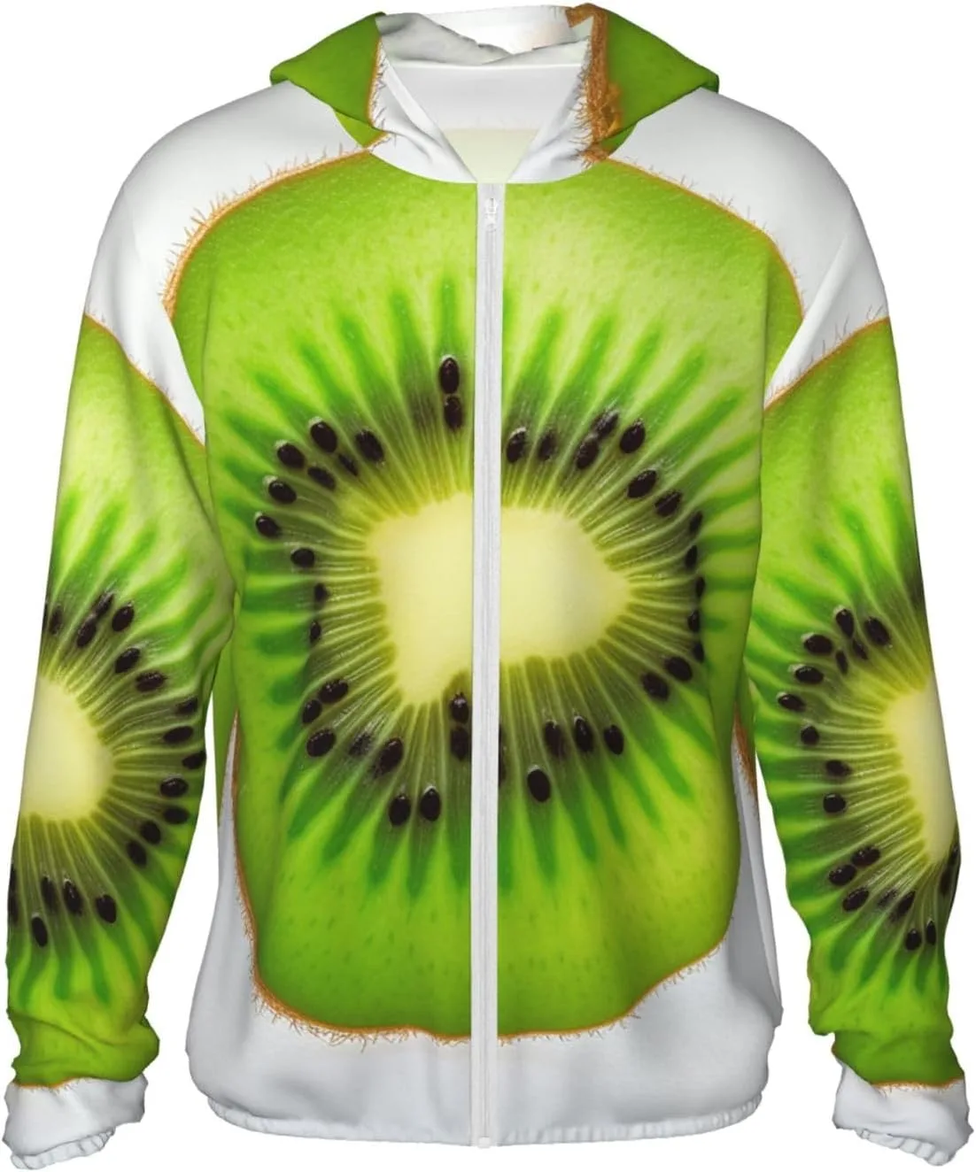 

Мужская толстовка с капюшоном UPF 50+ для защиты от солнца, на молнии, с карманом FHEBNDS