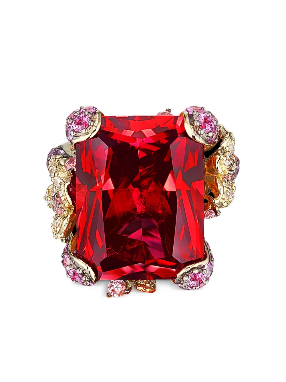 

Позолоченное кольцо Ruby Cinderella с камнями Anabela Chan, красный
