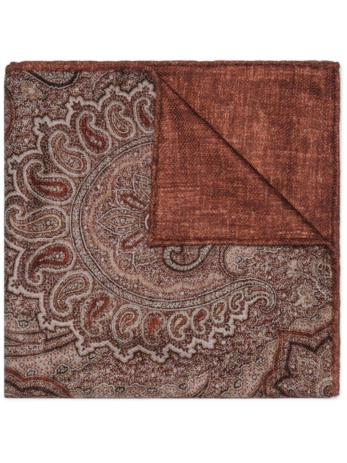 

Brunello Cucinelli шелковый платок-паше с узором пейсли, коричневый