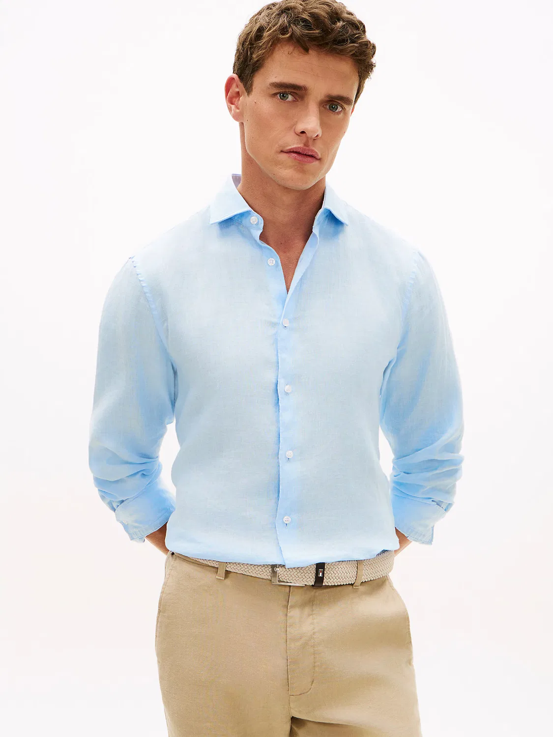 Деловая рубашка приталенного кроя 'Нью-Йорк' Tommy Hilfiger, Light Blue — фото 2