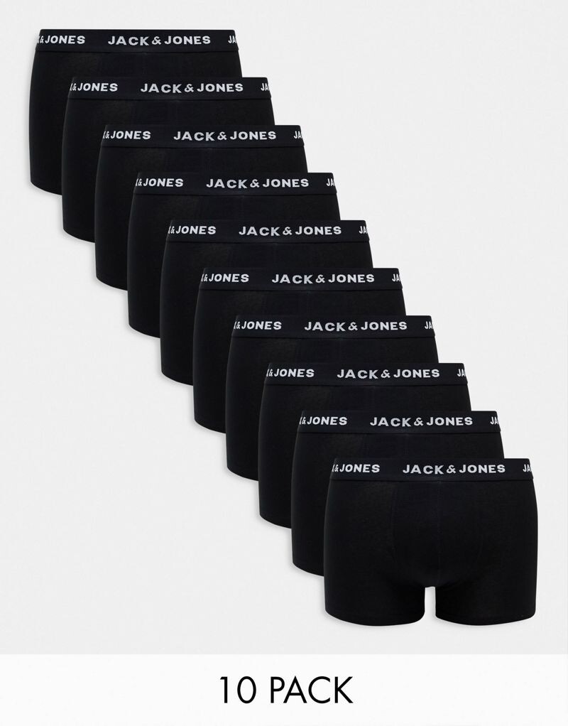 

Jack & Jones – комплект из 10 пар черных боксеров