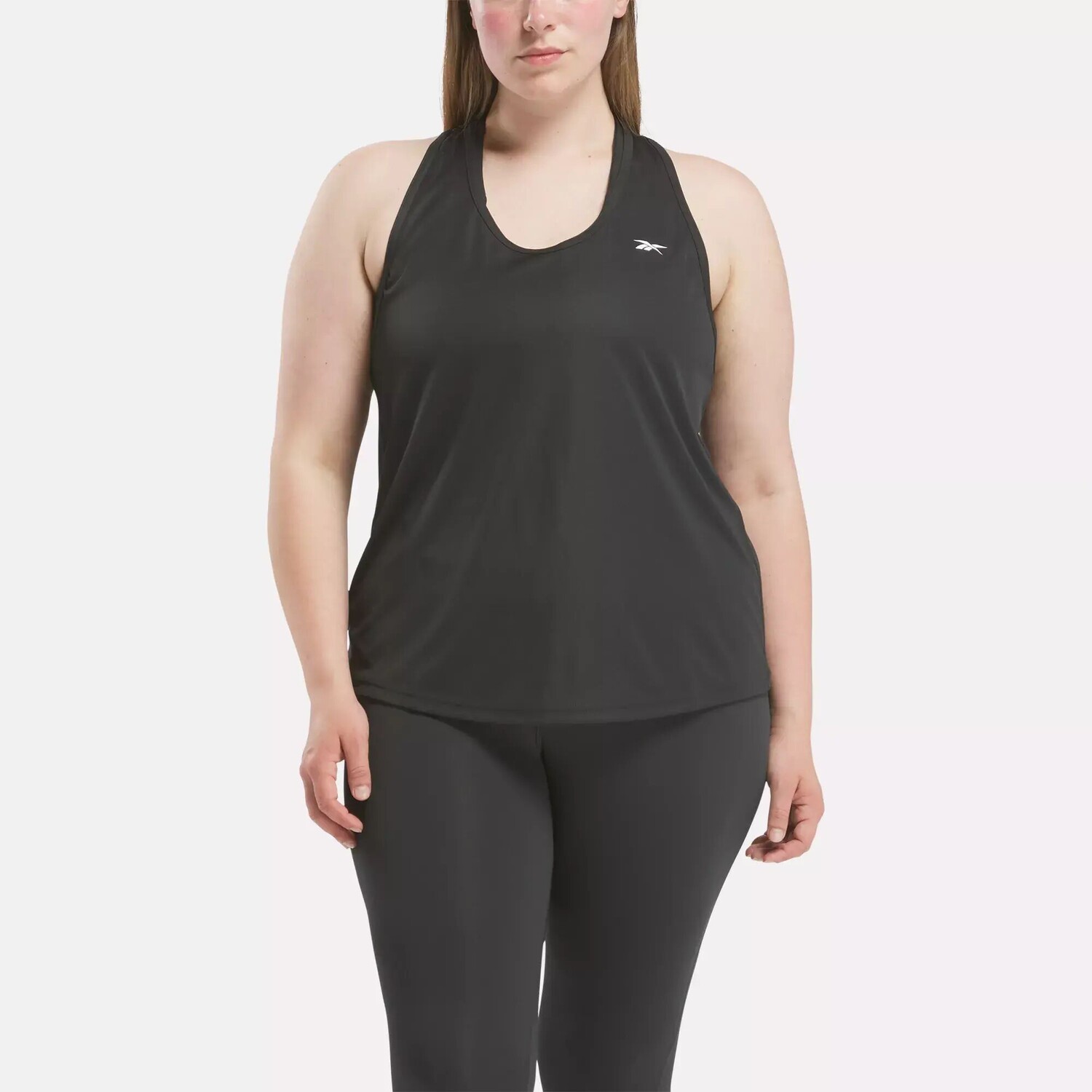 

Майка с сеткой на спине для тренировок (большие размеры) Reebok, черный