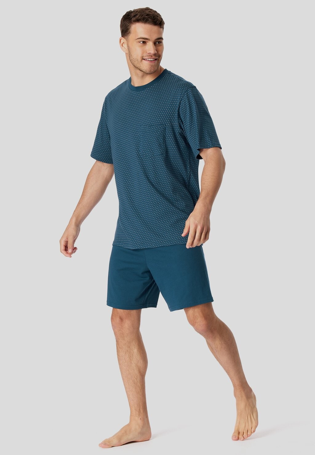 

Пижамный комплект RUNDHALS COMFORT ESSENTIALS SET Schiesser, светло-голубой