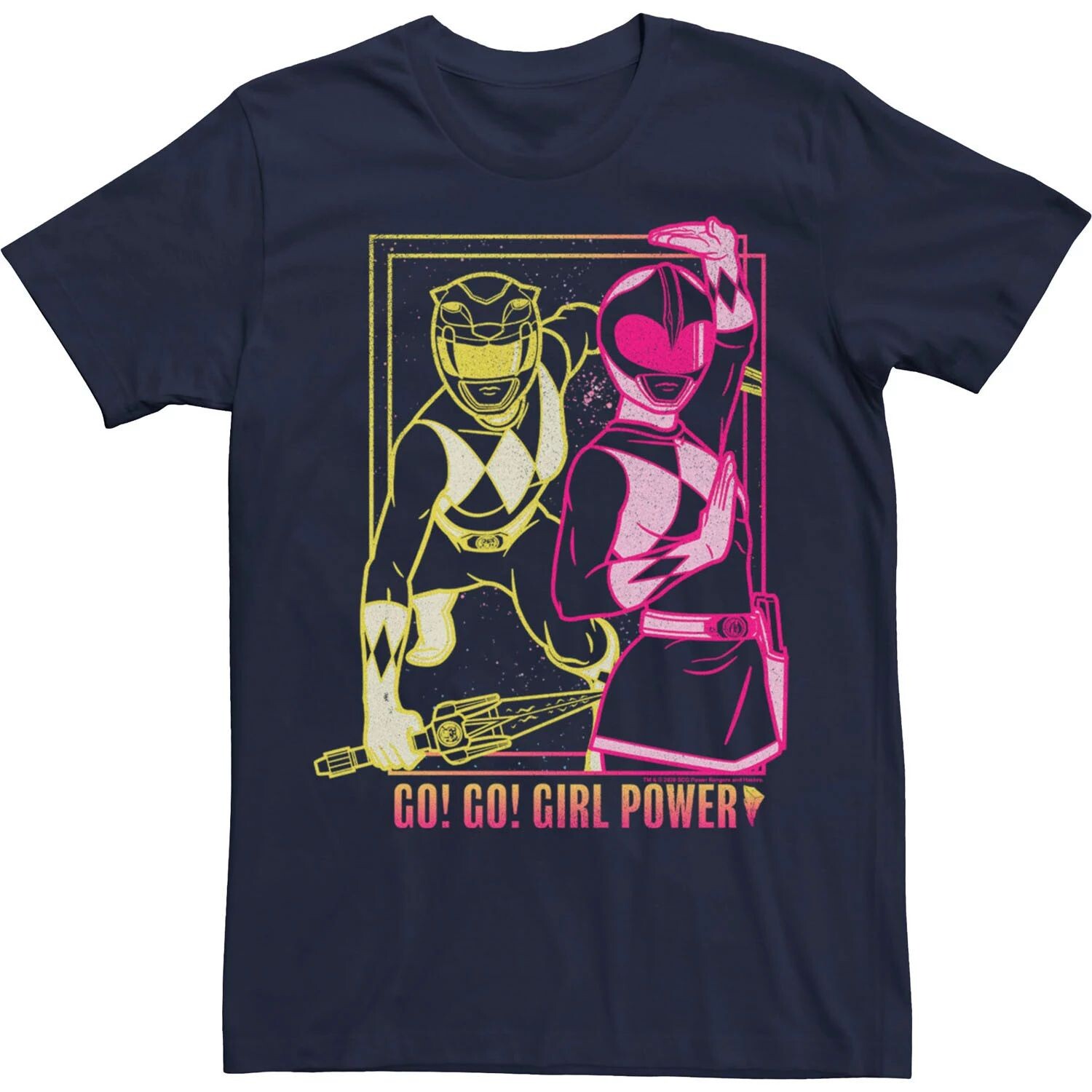 

Мужская футболка Power Rangers Go Go Girl Power Line Art Licensed Character