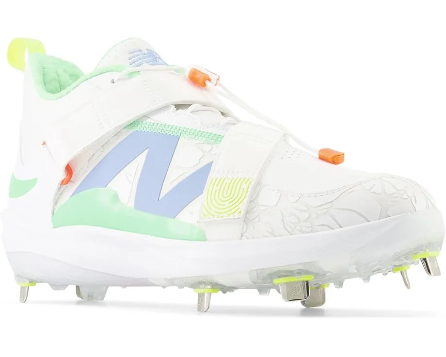 Кроссовки New Balance FuelCell Lindor v2 Metal Baseball Cleats, Optic White/Neon Dragonfly