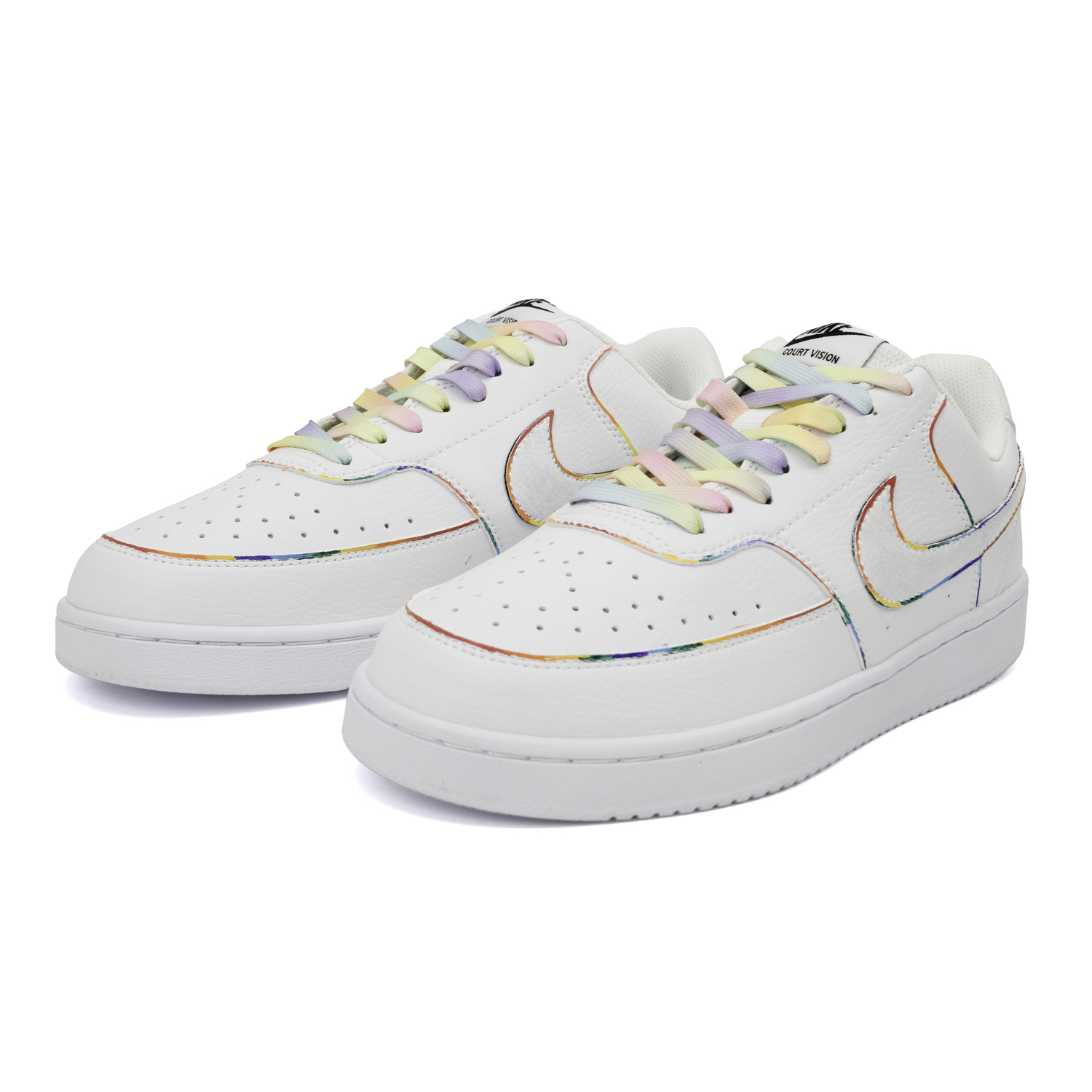 Court Vision 1 Ins Dopamine Dressing с амортизацией, устойчивостью к истиранию, дышащий, нескользящий, низкий верх Nike, multicolor — фото 4