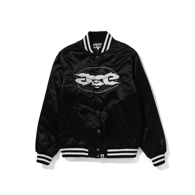 

BAPE Ape свободный крой нейлоновая университетская куртка A Bathing Ape, синий