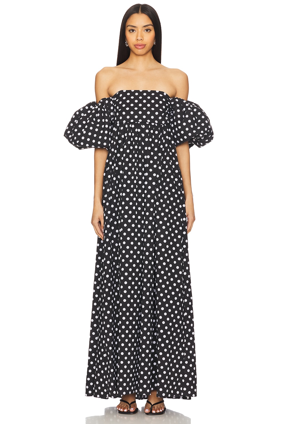 

Maxi-платье Emilia Caroline Constas, black white polka dot