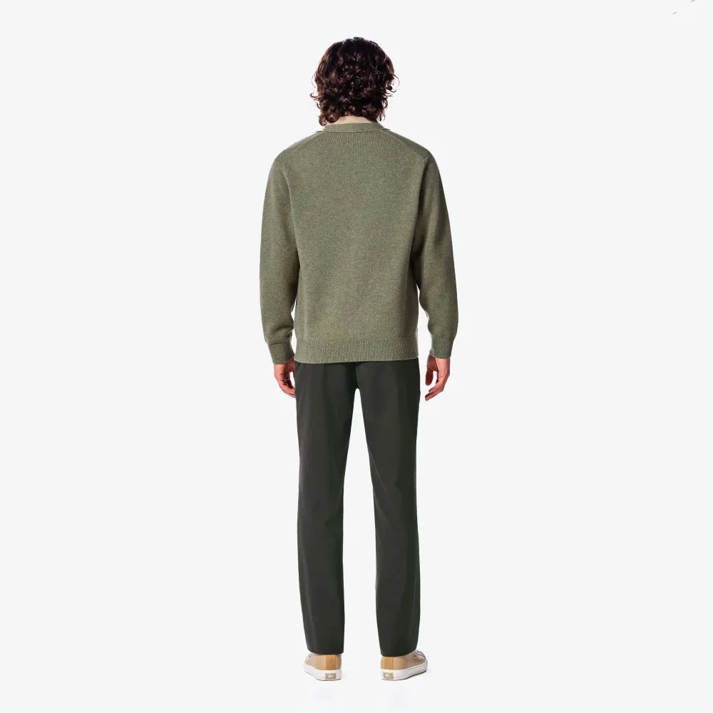 Мужские серые эластичные брюки из плотного хлопка от Lacoste — фото 3