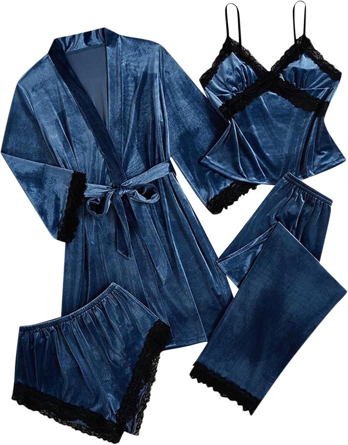 Комплект пижамы велюровый, Women's, синий