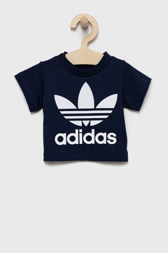 

Детская хлопковая футболка adidas Originals, темно-синий