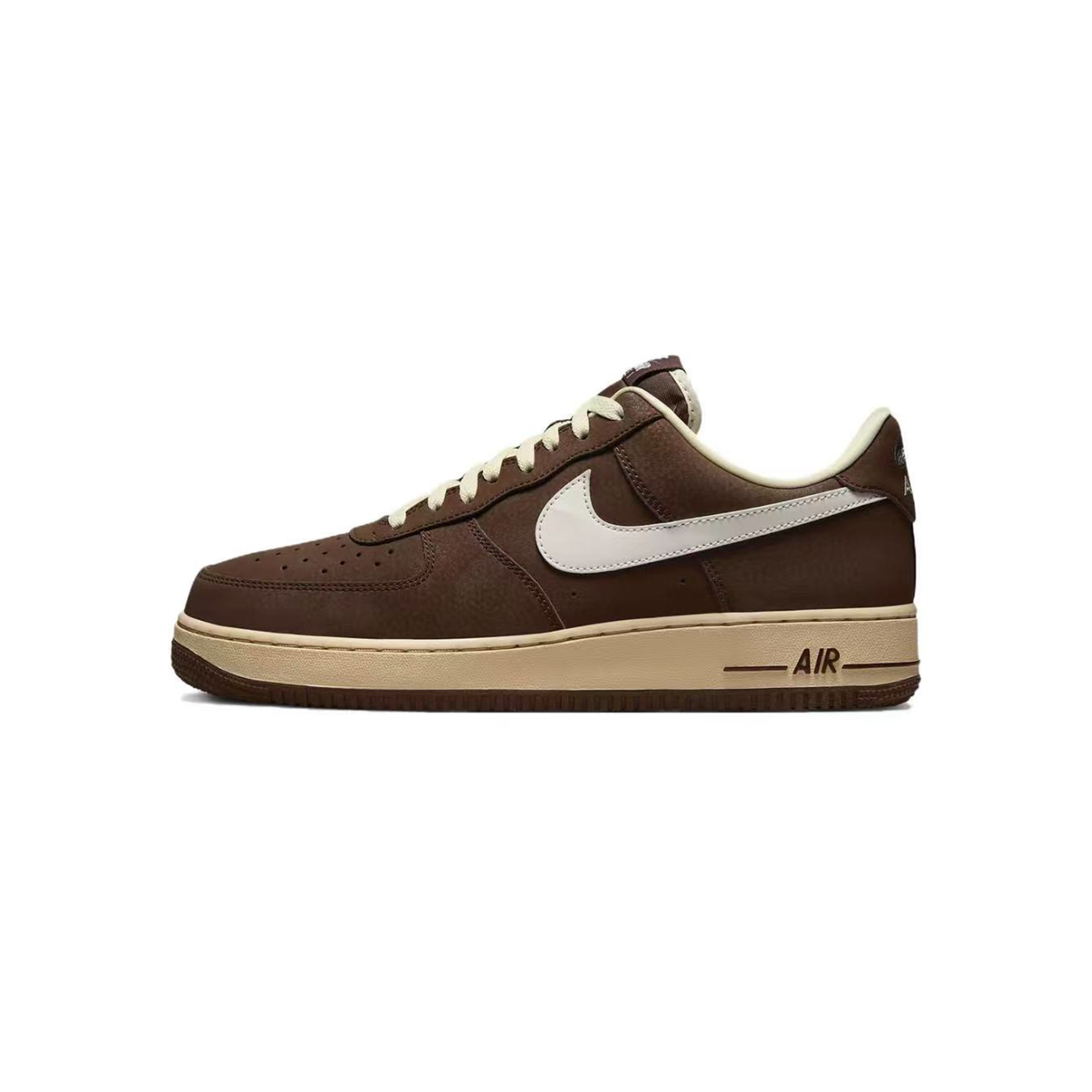 Nike Кроссовки для скейтбординга Air Force 1 Mocha Drip Abrasion Resistant Low top Unisex Brown Yellow — фото 3
