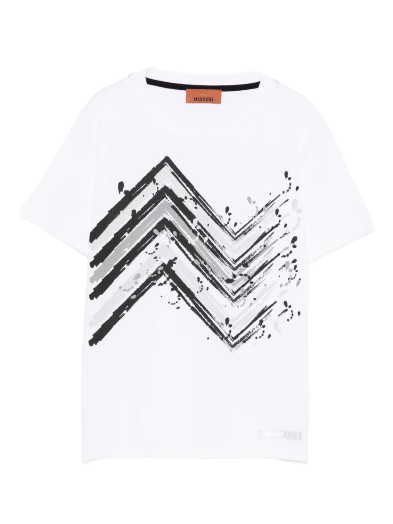 

Футболка Missoni Kids с шевронным принтом, белый