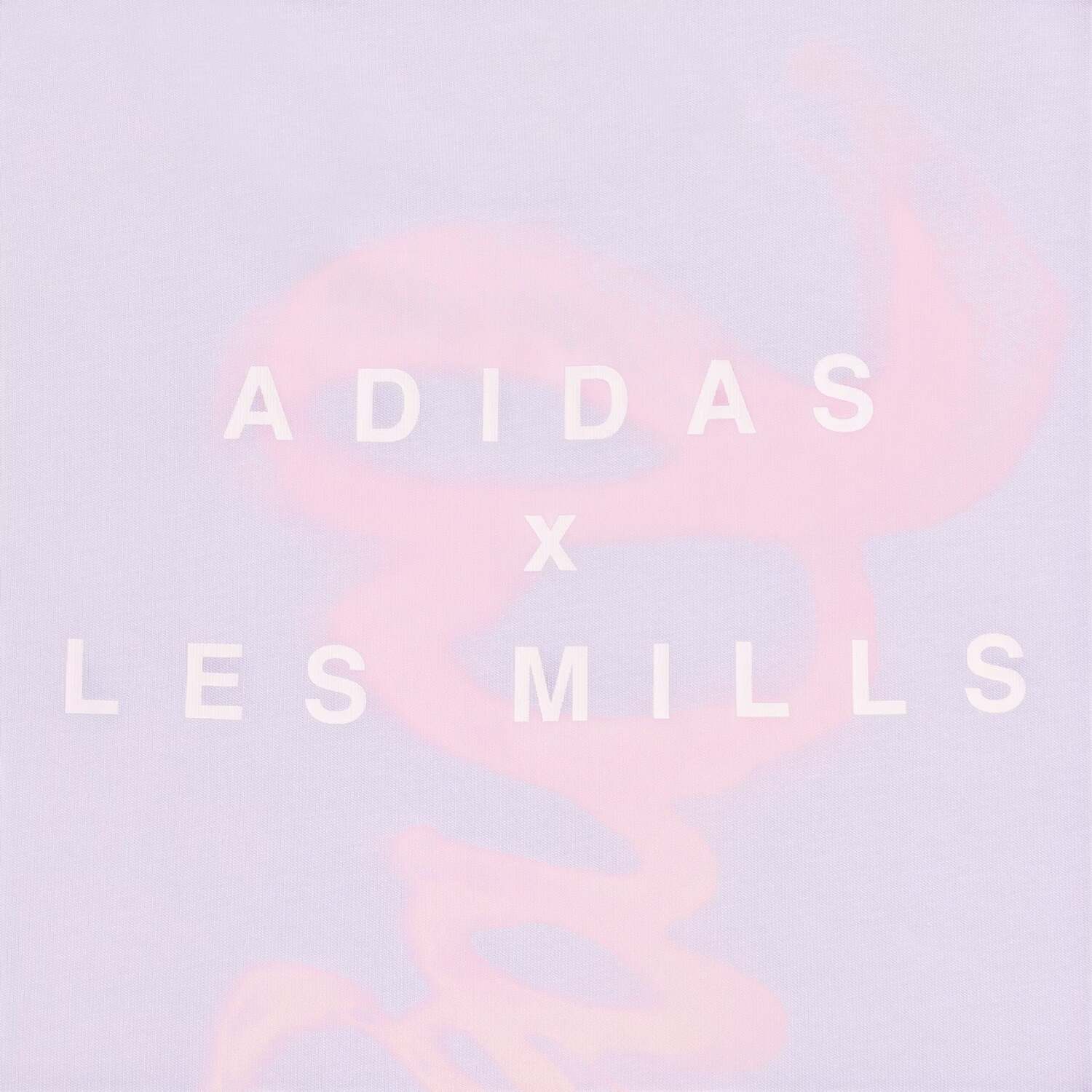 Футболка adidas x Les Mills Mind Body Graphic T-Shirt 'Powder Plum' — фото 4