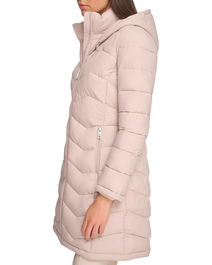 

Пуховик Calvin Klein Bibbed Walker Puffer, цвет Cappuccino