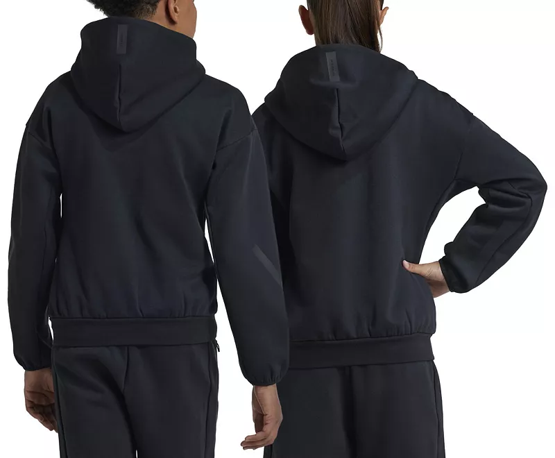 Детские кроссовки Adidas Z.N.E. Спортивная куртка с капюшоном и молнией во всю длину, черный — фото 3