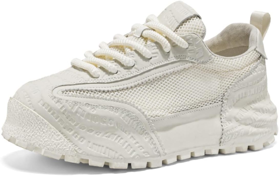 

Минималистичные кроссовки Y2K полностью черного цвета для мужчин, верх из сетки и искусственной кожи, повышение на 4 см, легкая противоскользящая подошва для прогулок, работы и повседневной одежды с прочным сцеплением Zixcplaz