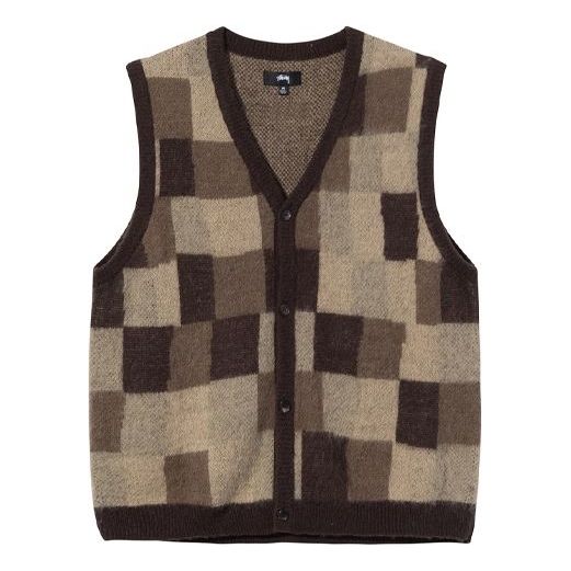 

Жилет Stussy Wobbly Check Sweater Vest 'Brown'