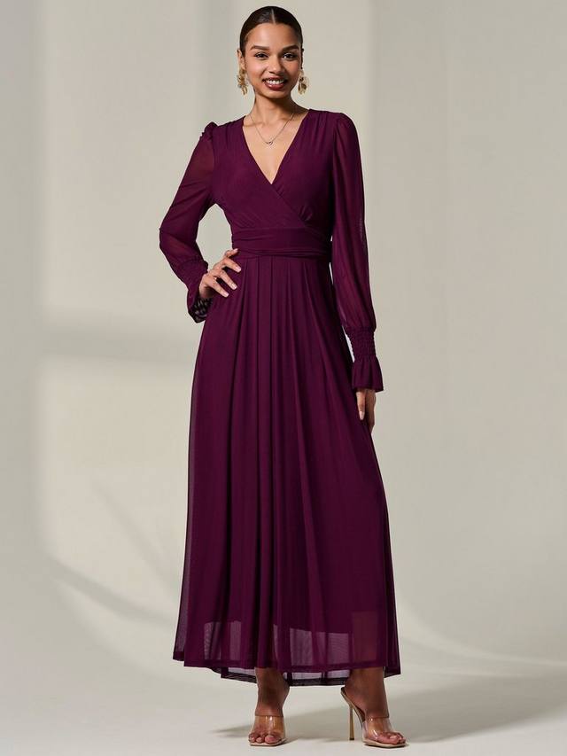 

Макси-платье с V-образным вырезом Jolie Moi, Dark Purple