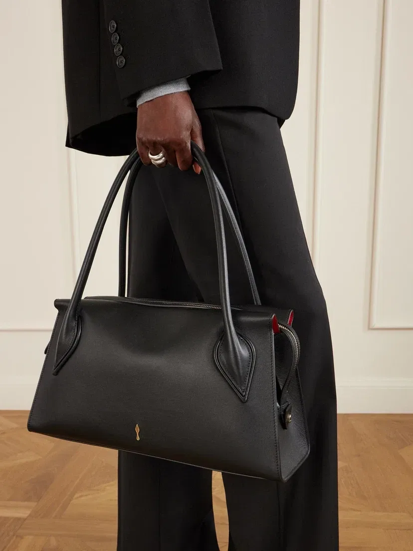 Женская кожаная сумка-тоут Venus среднего размера Christian Louboutin, черный — фото 2