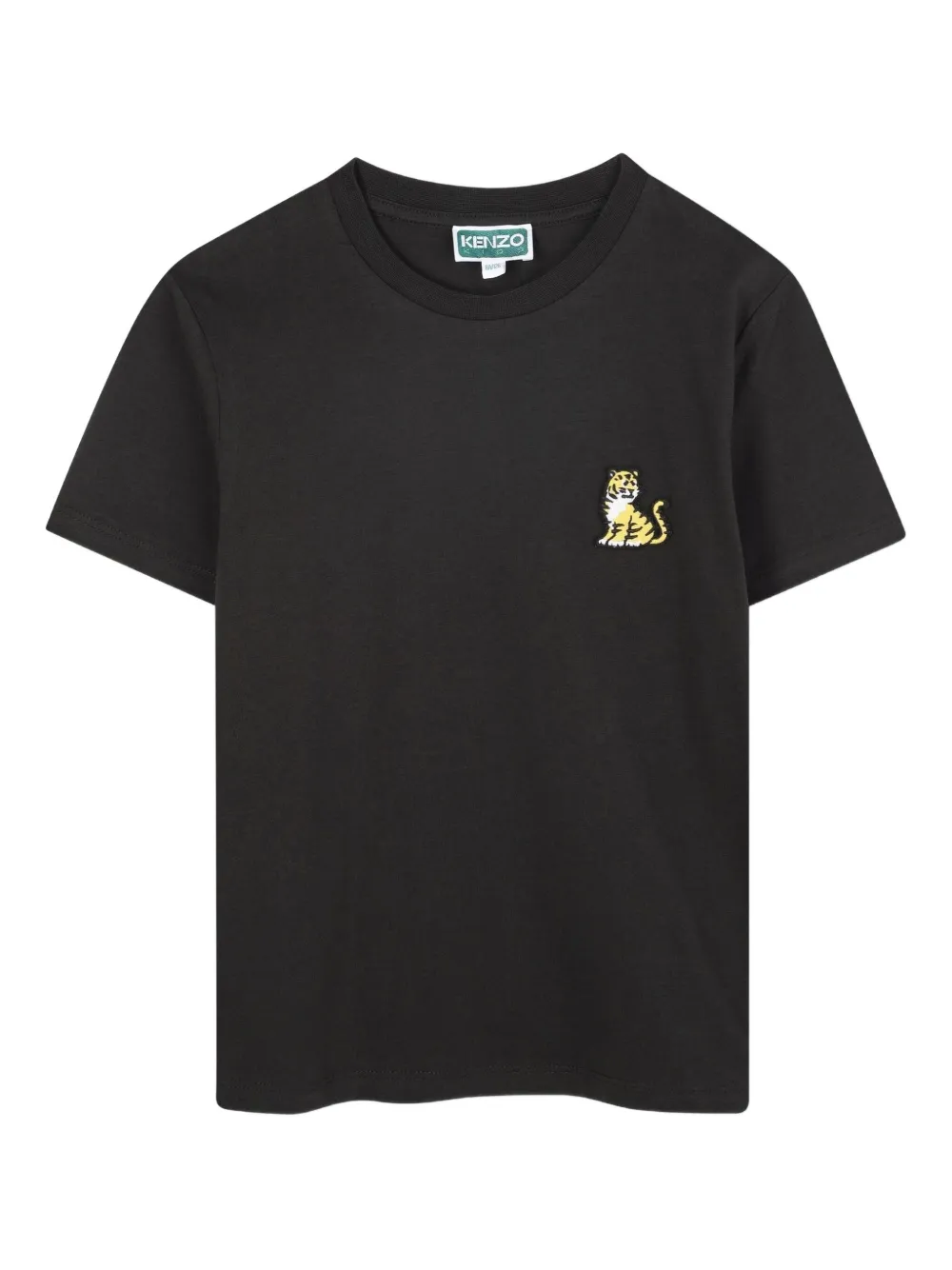 

Футболка с вышивкой Tiger Kenzo Kids, черный