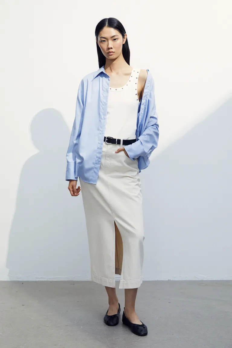 

Майка с декоративными петлями H&M, белый