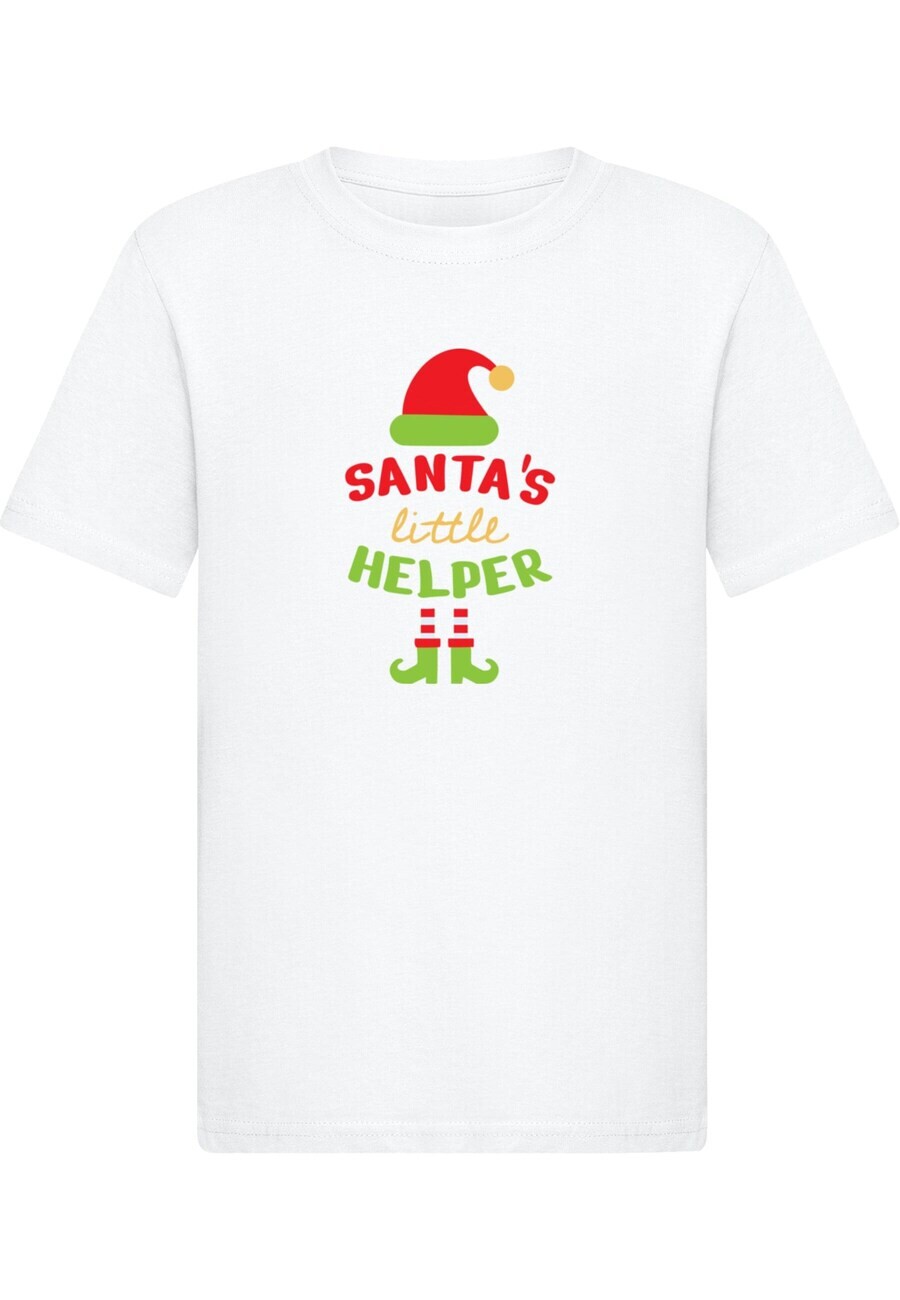 

Футболка Merchcode Shirt Christmas Santa´s Little Helper, белый