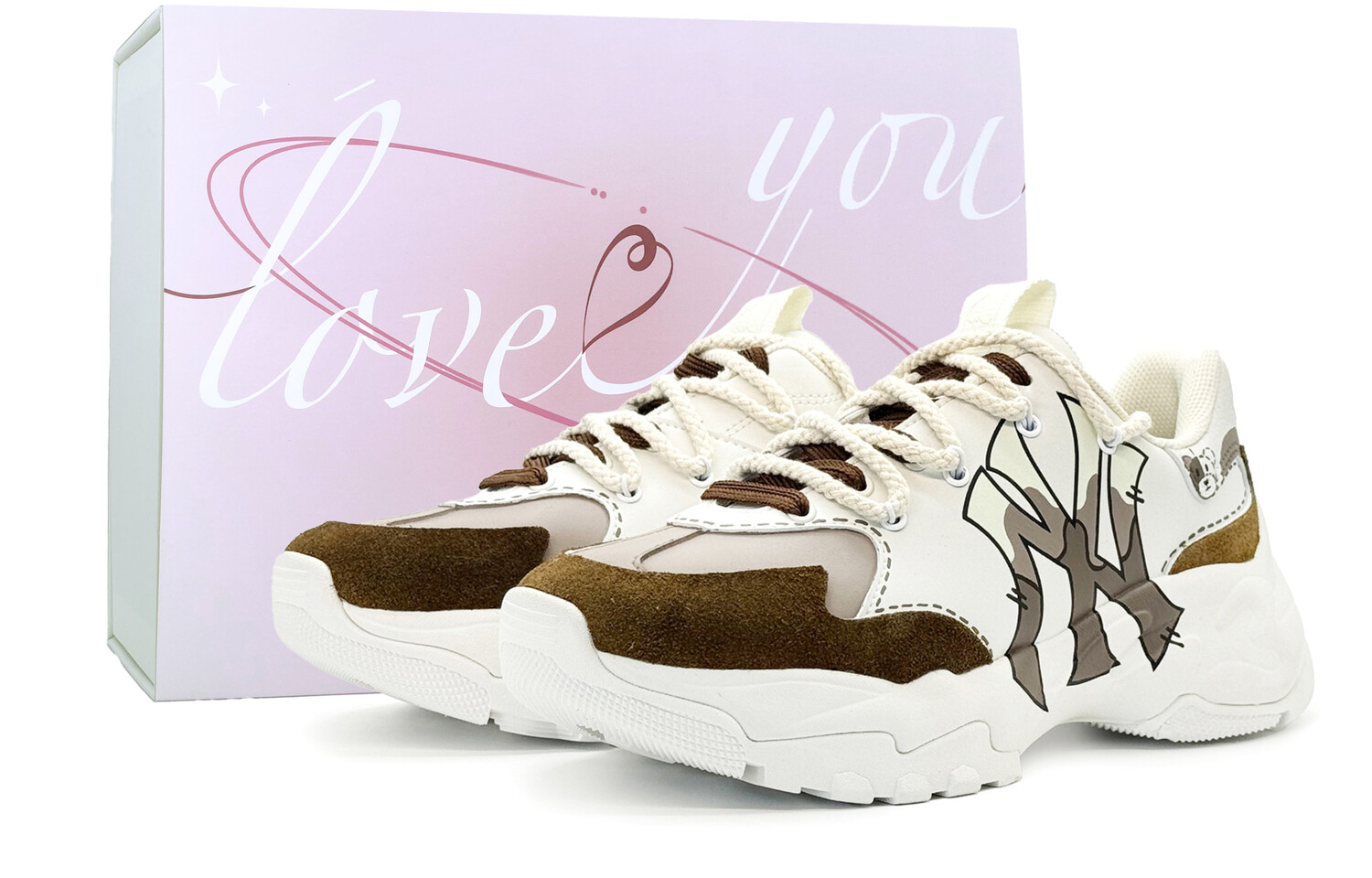 

Кроссовки MLB Big Ball Chunky Chunky Sneakers Unisex Low-top Coffee, коричневый